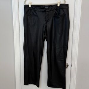 Anthropologie Maeve Faux Leather Cropped Colette Pants – Black, 16W